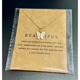 Butterfly Necklace For Women 18K Thin Chain Rose Gold Butterfly Pendant, Minimalistic Beautiful Charm Necklace