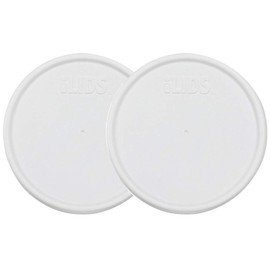 iLIDS Mason Jar Storage Lid, Wide Mouth, White, Pack of 2