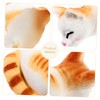 WOONEKY 4pcs Miniature Cat Figurines Decorative Resin Kitten Figures for