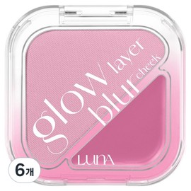 Luna Glow Layer Blur Cheek 8.5g, 12 fur rabbit, 6 pcs / 루나 글로우 레이어 블러 치크 8.5g, 12모브래빗, 6개