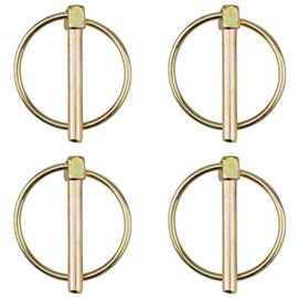 HYTEK (3/16 inch, 4-Pack) O Type Linch Pin, Carbon Steel, Yellow zinc Treated, Anti-Rust for Farm Tractors, Trailers, Diggers, Boats, Trucks, Towing, mowers and Other Machinery. Lynch Pin, Cotter Pin
