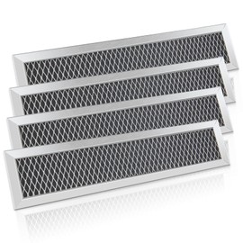 BOTNA WB02X11550 Microwave Charcoal Filter Replacement for GE JX81L, Frigidaire FRPAMRAF, Gallery, 5304464577, Bosch, 2-1/4" x 10-3/8" x 3/8", 4 Pack