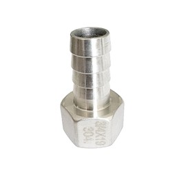 LOZOME 3/4"(19mm) Barbed Hose x 3/4" NPT Female Barbed Hose Fittings 304 Stainless Steel Home Brew Fitting