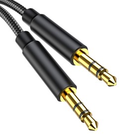 Gulemfy Aux Cable 3.5 mm, Audio Cable Jack Cable [5 M] Stereo Audio Cable Jack to Jack, Nylon Braided Metal Plug Compatible with Car Smartphone Headphones Tablet Speaker