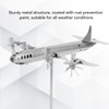 Metal Airplane Wind Spinner, Elegant Spin Design Airplane Weather Vane