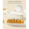 Ceramic Corn Cob Holders, 9" Corn on the Cob Dishes