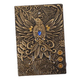 Parliky Retro Embossed Notepad Hardcover for Writing Journaling Travel Diary Planner for Scrapbooking Creative Projects