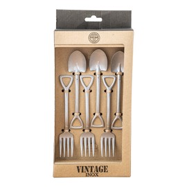 VINTAGE INOX Vintage Camping Dinnerware Set, A-2, Made in Japan, For Outdoor Activities, Camping, Glamping, Veramping, Aging, Unbreakable, Dishwasher Safe