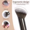 MAANGE 3 PCS Foundation Makeup Brush Set, Double-ended Contour Brush