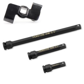THORSTONE 4-Piece 1/2 Inch Drive Impact Extension Set, 3", 5", 10" Extension Bars and Wrench Extender Adapter for Automotive & Garage Repair