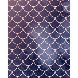 Blush and Navy Mermaid Scales Composition Notebook - Large Ruled Notebook - 8x10 Lined Notebook (Softcover Journal / Notebook / Diary) (8x10 Lined Softcover Notebook, Band 59)