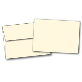 Desktop Publishing Supplies Heavyweight Small Blank Cream/Natural/Off-white Greeting Card Sets - 40 Cards & Envelopes - Note Card/Thank You Card Size with A1 Envelopes