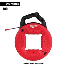 Freedom Tools LLC Milwaukee 48-22-4165 100’ Polyester Fish Tape with Nonconductive Tip