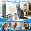 Stainless Steel Pet Water Fountain Multiple Filtration