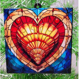 Seashell Heart Ornament