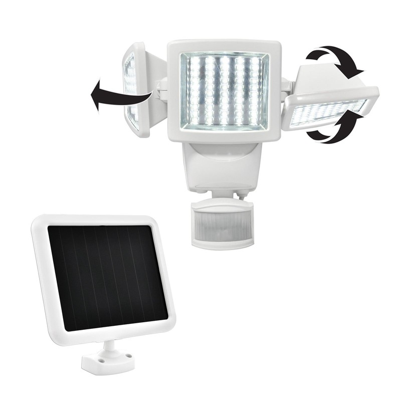 Sunforce 82153 Solar Motion-activated Triple Head 150-led Light, 1000 Lumen