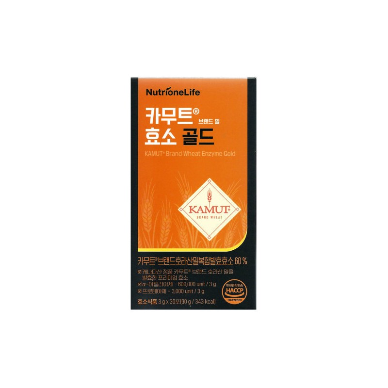 NutriOneLife 뉴트리원 카무트 효소 골드 3g x 30포 / 써클