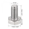 sourcing map 1/4-20 x 1/2" Hex Bolts 304 Stainless Steel