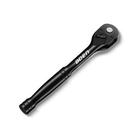 boen 3/8 Inch Drive Ratchet, 72-Tooth Quick-Release Ratchet Wrench, 5-Degree Swing, Reversible, Chrome Alloy Made, Black Phosphate Coating