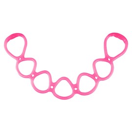 Reicyfang 7 Ring Adjustable Resistance Bands, Back, Foot, Leg, and Hand Stretcher, Arm Exerciser, Home Workout Walking Exercise Workout Bands for Home or Fitness Center (Pink)