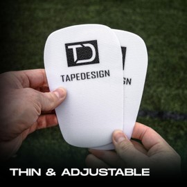 TAPEDESIGN® - Performance Shinguards 2.0 - Shin Pads Football Men, Women & Children White - Shin Pads for Football Socks Individually Adjustable for Insertion - Shin Pads Non-Slip