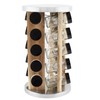 Orii Natural Acacia Wood Spice Rack with 20 EMPTY jars