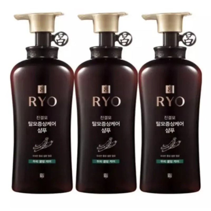 Rye 약산성 려 진결모 탈모증상케어 샴푸 두피쿨링케어 490ml 3개 Mild