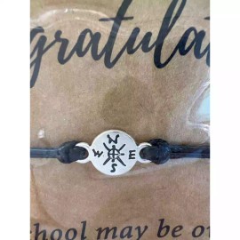 Unbranded New Graduation Gift HS College Bracelet Anklet Adjustable Compass Theme