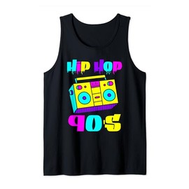 90's Hip Hop Music Retro Boombox Vintage Colorful 1990s 1990 Tank Top