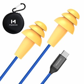 MIPEACE Ear Plug Headphones for Work, Work Earbuds USB Type C Headphones Earphones for Industrial Safety Construction(Without Mic & Control)