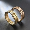 Men's Viking Rune Ring, Silver/Gold/Black Hollow Nordic Ring for Men,