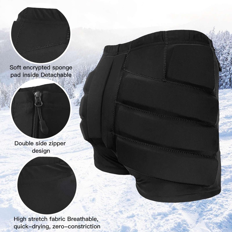 Skating Butt Pad, Thickened Padding Hip Protection Shorts Butt Pad