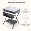 INFANS Baby Changing Table with Wheels, Portable Folding Diaper Station