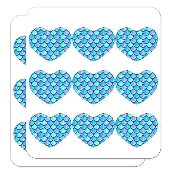 Mermaid Fish Scale Pattern Heart Shaped Planner Calendar Scrapbook Craft