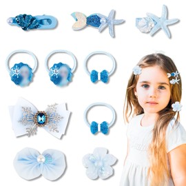 Haarspangen Mädchen, Schmetterling Haarklammer, 10 Stück Haarschmuck Set Schneeflocken WindmüHle Blumen Kinderschmuck MäDchen über 3 Jahre Kinder Weihnachten Geschenke Schöne Kreative Haar Accessoires