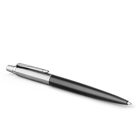 Parker Jotter Boligrafo Negro Acero Inoxidable Terminado En Cromo Tinta Azul Punto Mediano