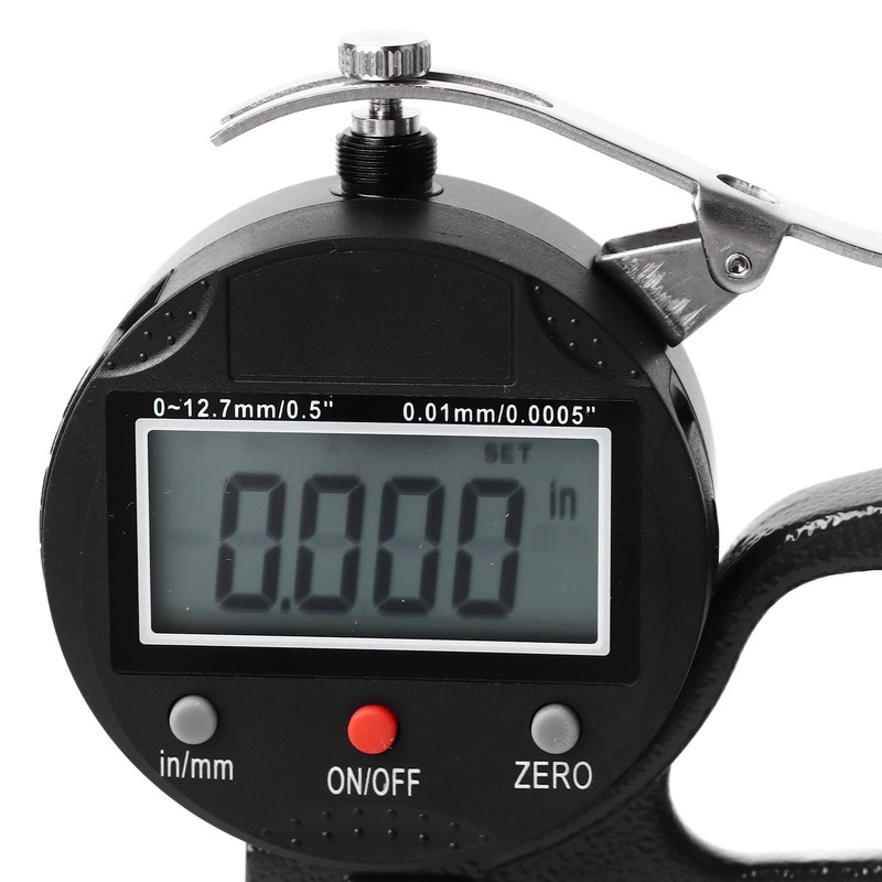 Digital Thickness Gauge 0.0005in 0.01mm Resolution 0 to 12.7 X