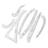 7Pcs Sewing Ruler Tailor Set Clear High Accuracy Scale Fashion