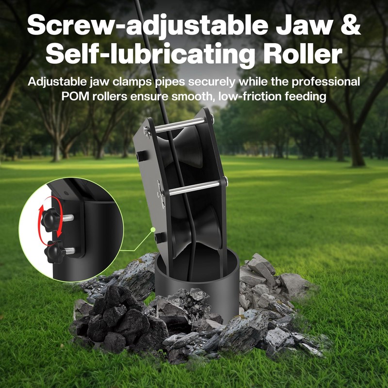 Well Pump Pulling Tool with POM Roller & Removable Side
