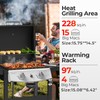 Propane Gas Grill 21000 BTU with 2-Burner,325 sq.in. Outdoor BBQ