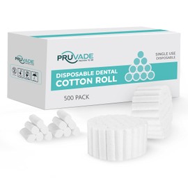 Pruvade Dental Gauze Rolls | 500 Pack | Cotton Rolls, Super Absorbent Nosebleed Plugs, 1.5” Rolled Cotton for Mouth | Comfortable and Flexible Mouth Cotton Rolls, Non-Sterile Gauze| 500 Pack