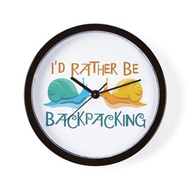 CafePress ID Rather BE Backpacking 10" Wall Clock for Livingroom, Kitchen, or Office