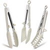 TOWINGO Silicone Tongs Set - 9 Inch Mini Kitchen Utensils