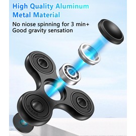 ATESSON Fidget Spinners Toy,Durable High Speed Bearing Metal Hand Finger Spinner EDC ADHD Focus Anxiety Stress Relief Boredom Killing Time Toys for Kids Adults