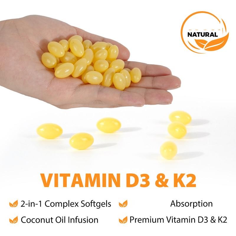 【live】Acentiallabs Vitamin D3 10000 Iu Plus K2 200 mcg, 300