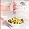 Stainless Steel Glass Body Salt and Pepper Grinder, Thumb press