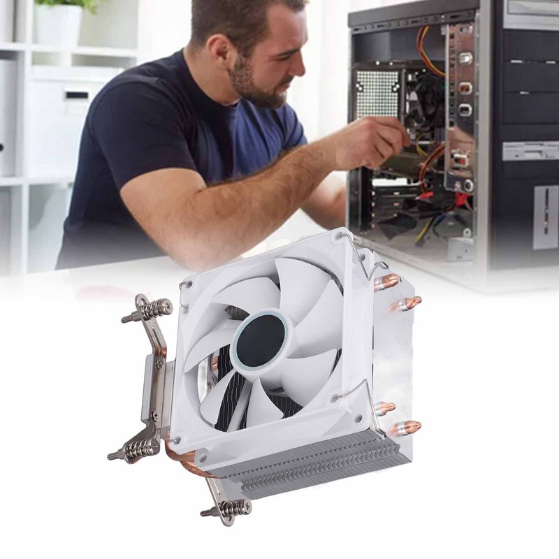 CPU Cooling Fan 3.54in 2 Heat Pipes 3pin 12VDC 2000RPM