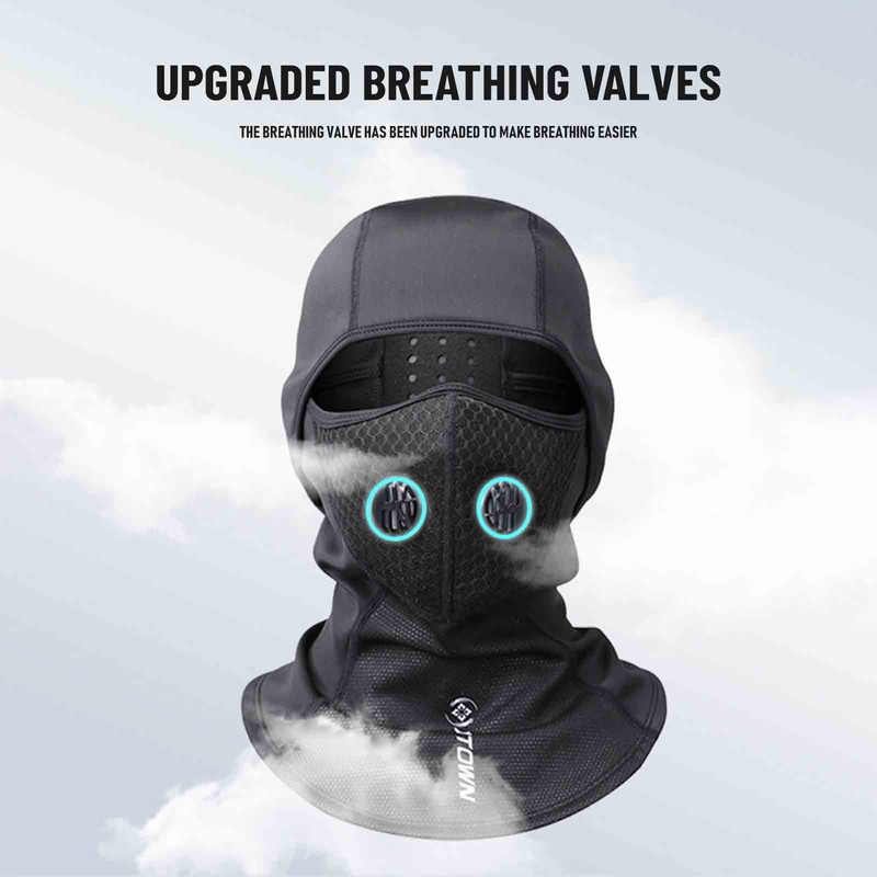 Balaclava Cycle Cap Thermal Face Cover with Breathing Valve in
