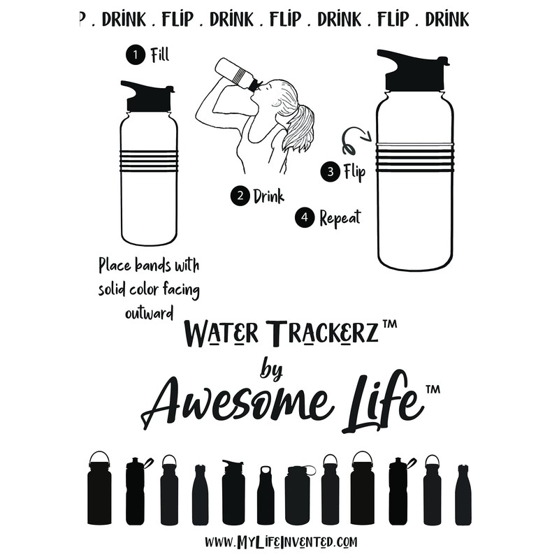 Awesome Life Water Trackerz for Water Bottles Chartreuse/Yellow