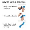 Swift Direct 8-Inch 100 Pcs Reusable Cable Ties, Premium Quality